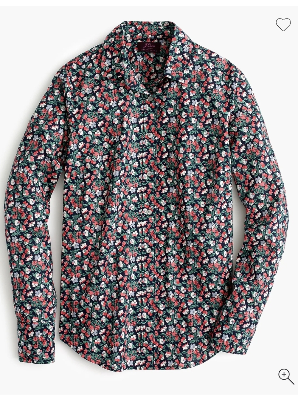 J Crew Slim Fit Button-Down Blouse In Liberty Sarah Floral Size 4